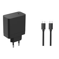 Chargeur USB Type C 65 Watts + Câble USB Type C 1m 5A On Earz Mobile Gear Noir