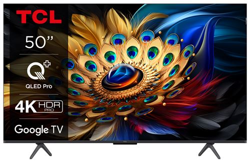 TV LED Tcl 50C69B 127 cm 4K UHD 2024 Aluminium brossé
