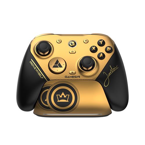 Manette gaming sans fil et filaire Gamesir G7 Pro 8K Noir et Or Edition Champion pour PC
