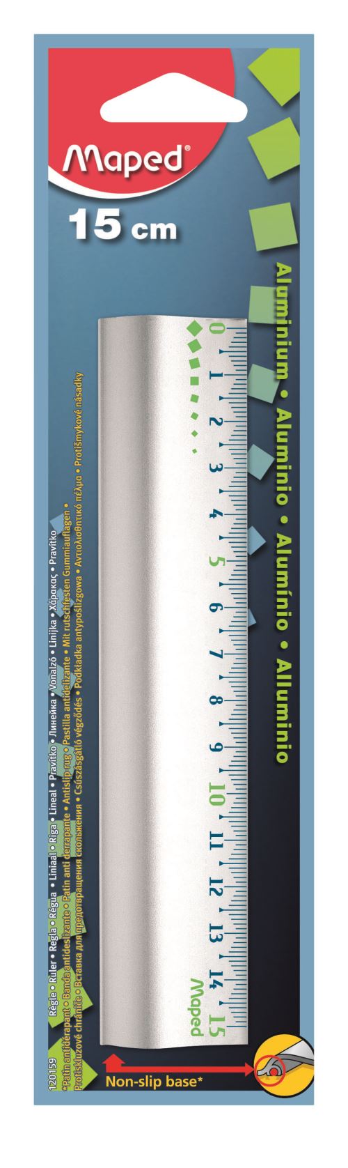 Règle plate aluminium Maped 15 cm