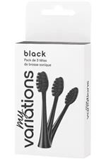 Pack de 3 Têtes de brosse My Variations SOHEABLKTRIO Noir