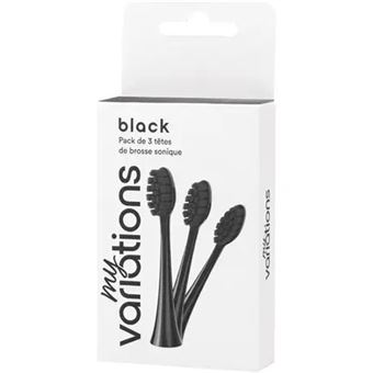 Pack de 3 Têtes de brosse My Variations SOHEABLKTRIO Noir