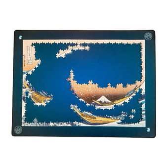Tapis De Puzzle Néoprène 90 X 60 Cm – Pour 1000 Pièces – Rouleau Et Sangles Inclus – Anti-dérapant