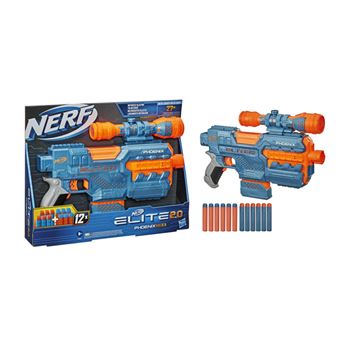 TiGog – Lot De 2 Chargeurs à Clip Pour Nerf N-Strike – 12 Fléchettes Chacun – Recharge Rapide – Orange Transparent – Compatible Elite
