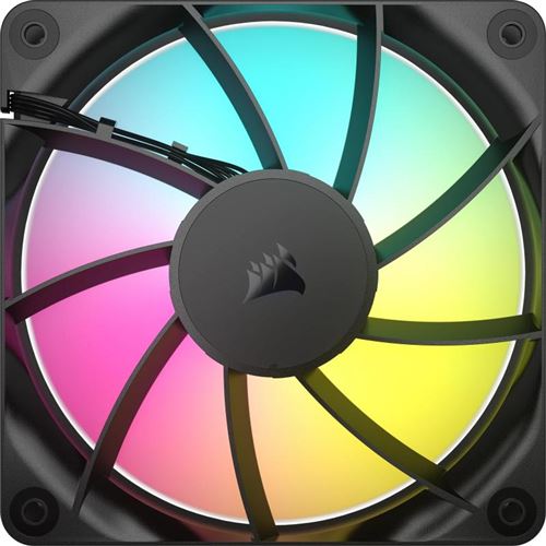 Ventilateur PC Corsair RS120 ARGB 120 mm noir pour boîtier
