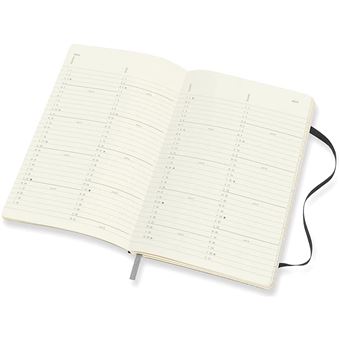 Agenda mensuel Moleskine Grand format Couverture souple 2022 Noir