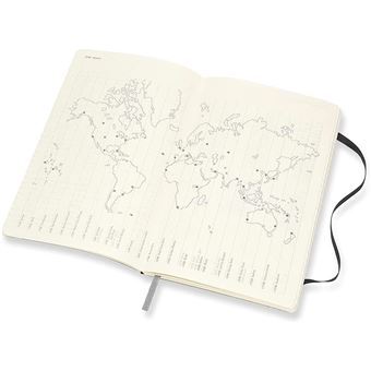 Agenda mensuel Moleskine Grand format Couverture souple 2022 Noir