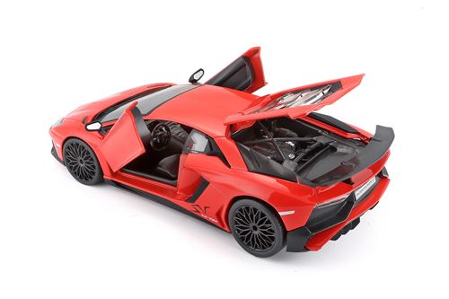 TOKAXI - Miniature Lamborghini Aventador LP750-4 SV - Échelle 1/36 - Voiture Die-cast Rouge - Portes Ouvrantes