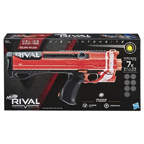 Nerf Rival Helios Xviii-700 Et Billes En Mousse Nerf Rival Officielles Rouge