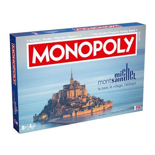 Jeu Classique Winning Moves Monopoly Mont Saint Michel – Édition Villes et Régions 2 à 6 Joueurs - vue 1