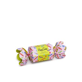 Chaussettes hautes Happy Socks Bon Bon Taille 41-46 Rose