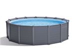 Piscine tubulaire Intex - Ronde - Ggraphite - 4,17 x 1,09 m - Gris