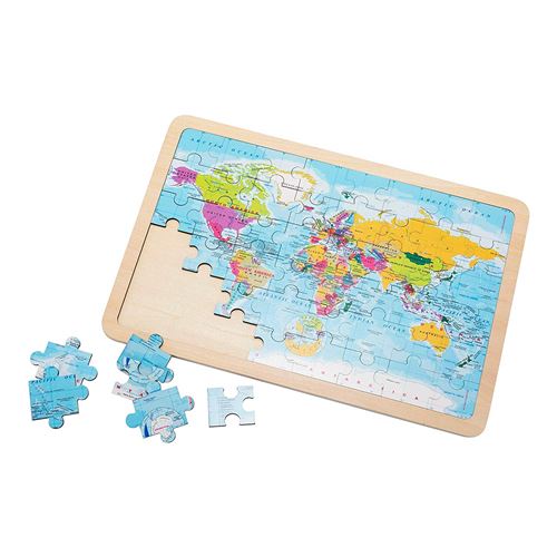 Carte Du Monde Montessori En Feutre - 91x66 Cm Avec 48 Pièces - Jeu éducatif Géographie Pour Enfant 4 Ans