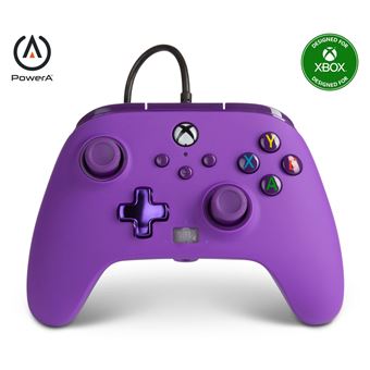 Manette filaire améliorée PowerA pour Xbox Série X Violet Royal