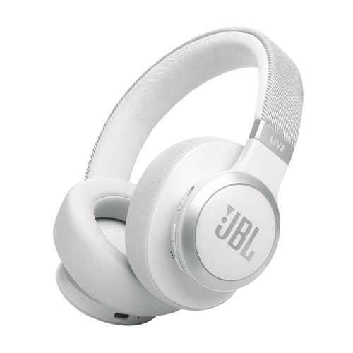 Casque sans fil circum-auriculaire JBL Live 770 NC à reduction de bruit adaptative Blanc Casque sans fil circum-auriculaire JBL Live 770 NC à reduction de bruit adaptative Blanc