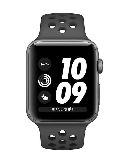 Apple Watch Series 3 Nike+ 42 mm Boîtier en Aluminium Gris sidéral avec  Bracelet Sport Anthracite - Apple Watch - Achat \u0026 prix | fnac