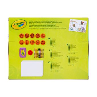 Kit De Tampons Crayola Pour Tout-petits - 5 Tampons Lavables, 4 Crayons Cire, 20 Feuilles - Loisir Créatif Dès 3 Ans