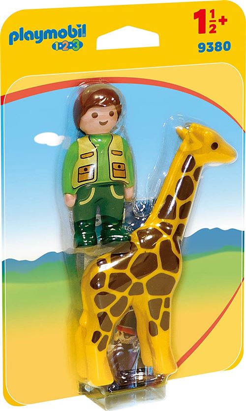 Figurine Playmobil Soigneur avec girafe