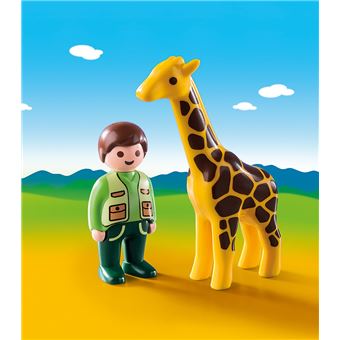 Playmobil 1.2.3 9380 Soigneur avec girafe