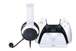 Pack Epic Duo Casque pour console filaire Razer Kaira Blanc + Chargeur Manette pour PS5 Blanc