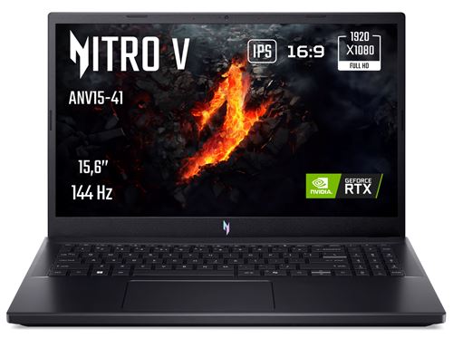 PC Portable Gaming Acer Nitro V 15 ANV15-41-R6RH 15,6" Full HD 144 Hz AMD Ryzen™ 7 16 Go RAM 512 Go SSD Nvidia GeForce RTX 4050 Noir