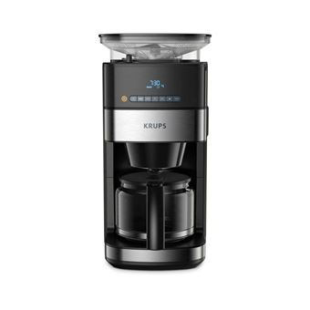 Cafetiere A Filtre Krups Grind Aroma Km2810 1000 W Noir Et Gris Achat Prix Fnac