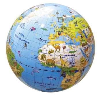 TROUSSEL ANIMAUX 30 CM GLOBE  TERRESTRE