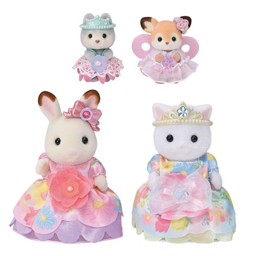 Poupée Epoch d'Enfance Sylvanian Families Les princesses en robes à fleurs