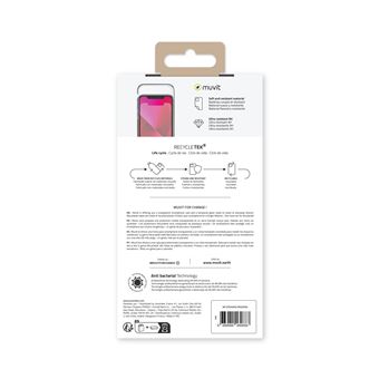 Pack protection Muvit For Change Recycletek pour Apple iPhone 11 Transparent + Verre trempé