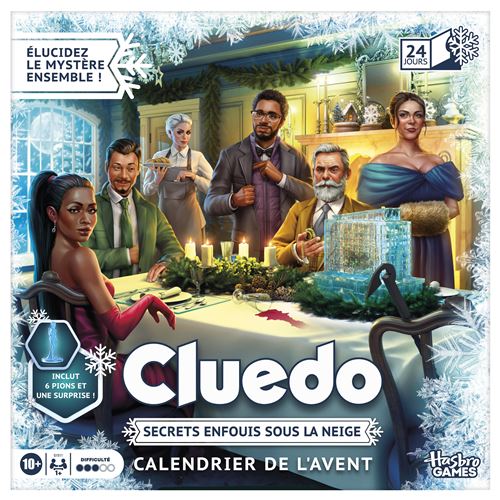 Jeu d'enquête Hasbro Gaming Cluedo Secrets enfouis sous la neige