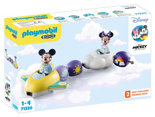 Playmobil 1.2.3 Disney 71320 Train Des Nuages De Mickey Et Minnie
