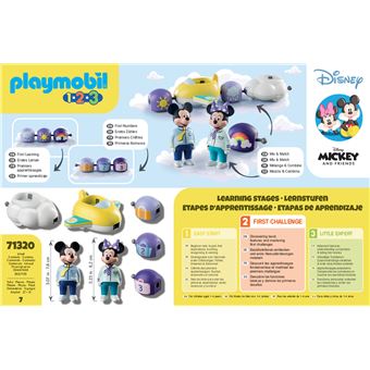 Playmobil 1.2.3 Disney 71320 Train des nuages de Mickey et Minnie