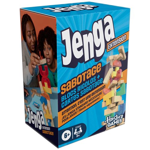 Jenga Sabotage pack dextension Jeu dambiance Hasbro Games dès - vue 2