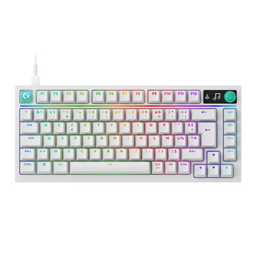 Clavier gaming avec fil Azerty Logitech G G316X 75 Blanc