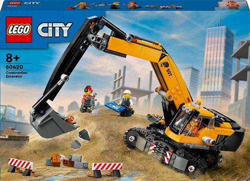 LEGO® City 60420 La pelleteuse de chantier jaune