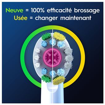 Pack de 8 brossettes pour brosse à dents Oral-B Pro 3D Blanc