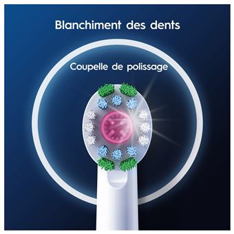 Pack de 8 brossettes pour brosse à dents Oral-B Pro 3D Blanc