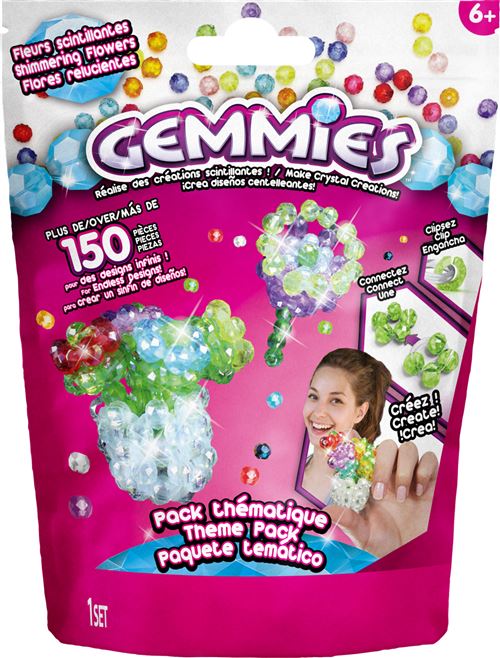 Kit créatif 150 pièces Asmokids Gemmies Fleurs scintillantes