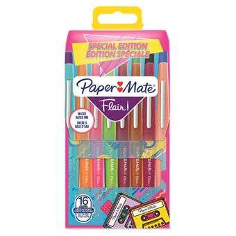 Feutre d'écriture Papermate Flair Tendance Rétro Pointe Moyenne - 1