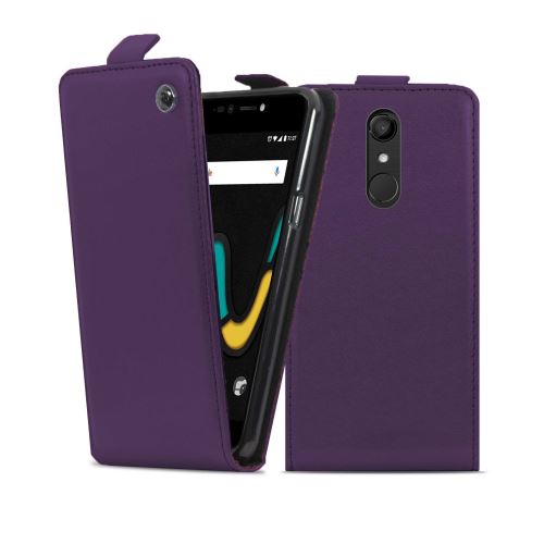 Coque Wiko U pulse Lite, Lincivius® [CLAPET EMBLEME], Housse Wiko U pulse Lite Rabat Clapet Fermeture Magnetique Violet, Protection Antichoc
