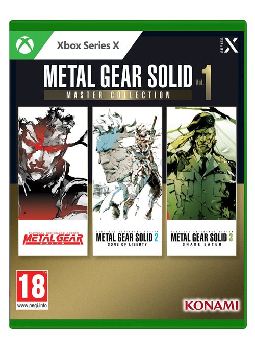 Pochette avant du jeu Metal Gear Solid Master Collection Vol.1 Xbox Series X