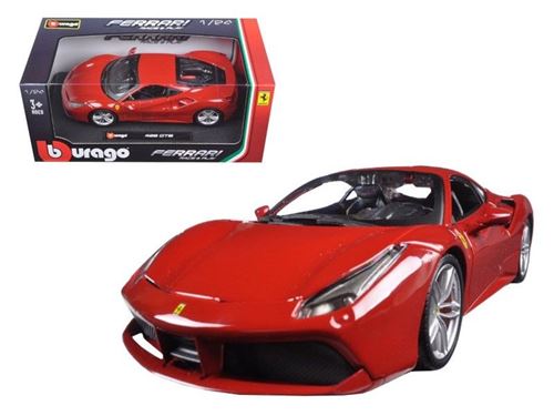 1/24 FERRARI 488 GTB 2015 Rouge Hachette/Burago Collection Les Grandes