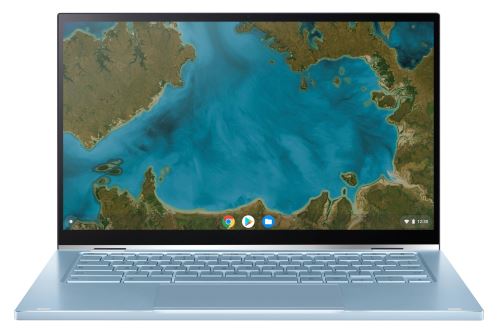 Chromebook Asus C433TA-AJ0042 14 128 GB eMMC, 8 GB RAM Zilver Blauw - Frans toestel met AZERTY FR toetsenbord