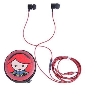 Ecouteurs avec fil Miniso Marvel Black Widow Rouge Ecouteurs