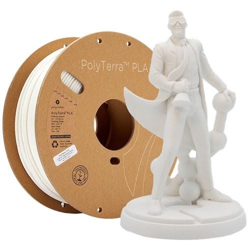 Polymaker 70822 PolyTerra PLA Filament PLA geringerer Kunststoffgehalt 1.75mm 1000g Weiß (matt) 1St.