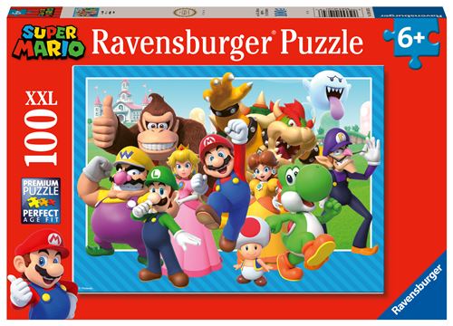 Puzzle 100 pièces : Super Mario : Let' a go ! Ravensburger France - vue 7