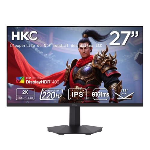 Ecran PC Gamer HKC 27 QHD 200Hz Dalle IPS 1ms G27H2DPro