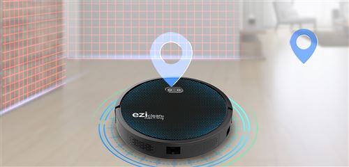 Aspirateur robot Eziclean Aqua Connect x550 Noir et Bleu Aspirateur robot laveur aqua connect x550 noir Eziclean | La