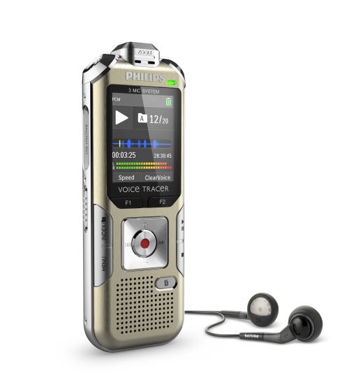 Philips DVT6510 Voice Tracer Dictafoon Champagne