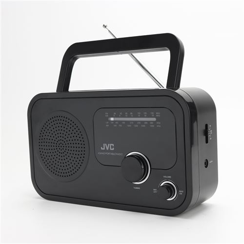 Radio Portable JVC RA-F110B – FM/AM, Tuner Quadribande, Poignée de Transport - vue 2
